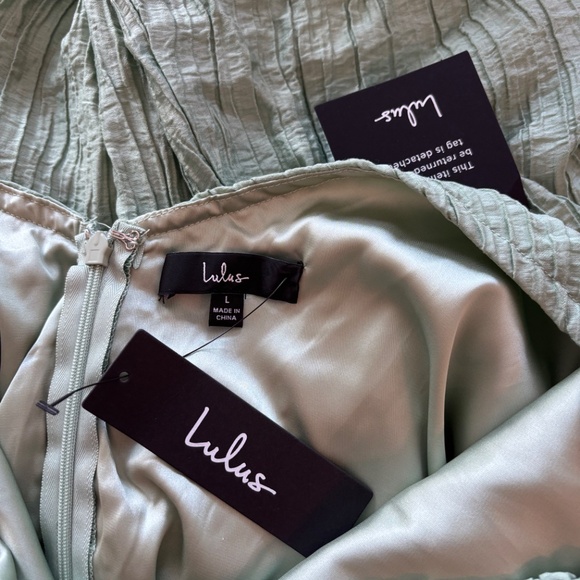 Radiant Season Sage Green Plisse Cutout Strapless Maxi Dress - Picture 5 of 5